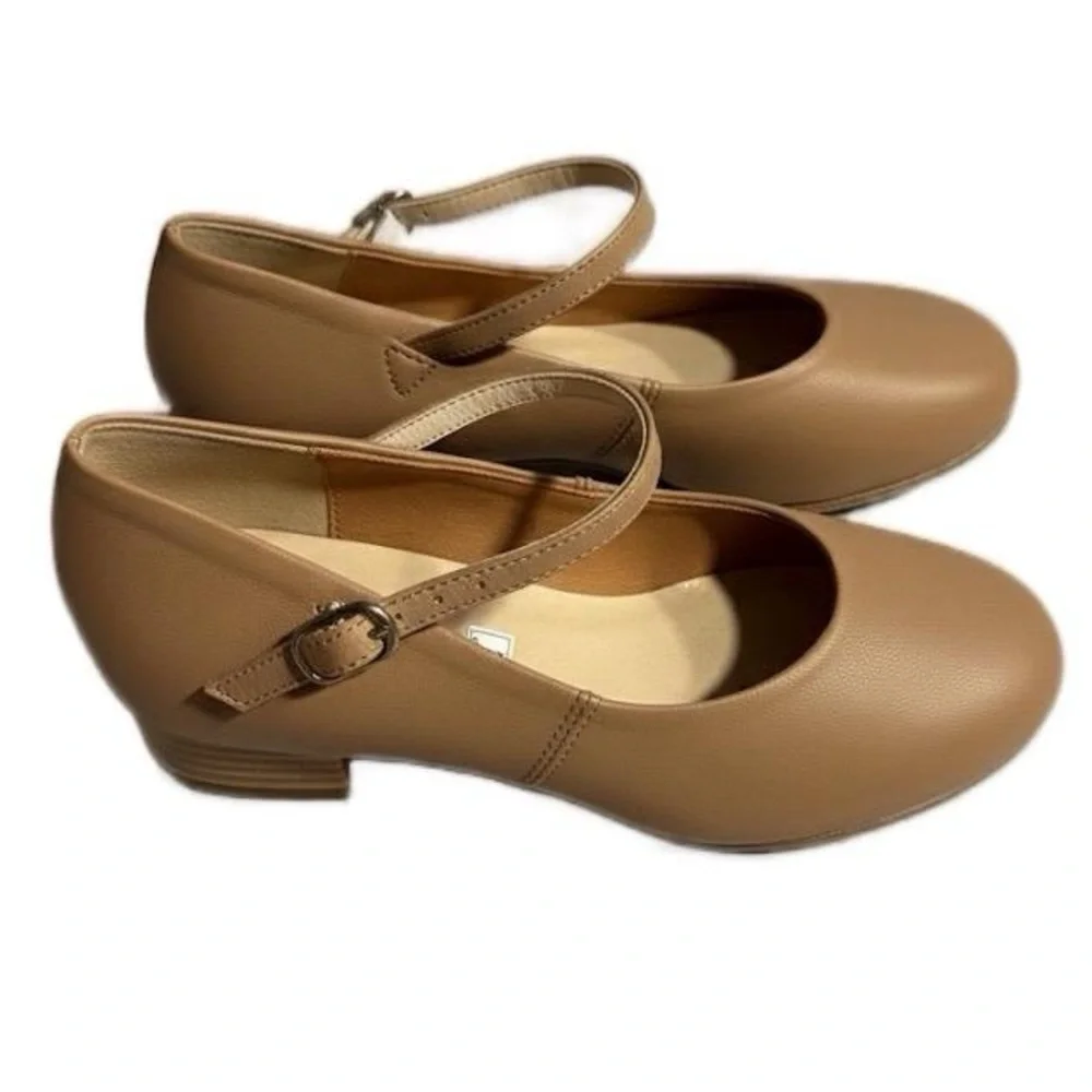 Mariia Tan Mariia Soft Leather Mary Jane Tap Shoes Size 1 1/2W NEW NIB